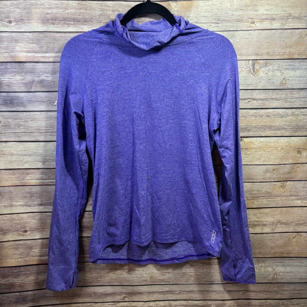 Lorna Jane Women’s Active Long Sleeve Collar Neck Purple Shirt Size Medium